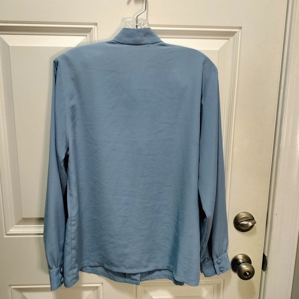 Pendleton Blue Blouse Size 10 - image 3